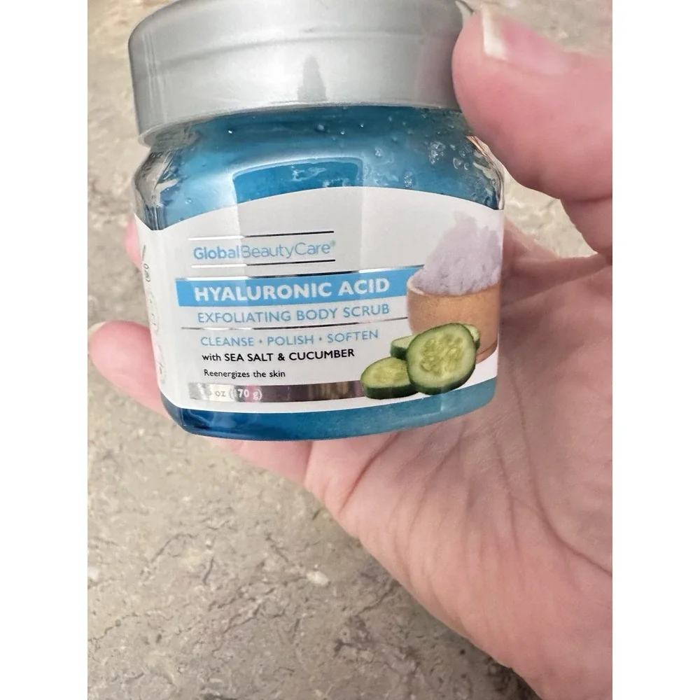 Global Beauty Care Hyaluronic Acid Body Scrub Sea Salt Cucumber 6oz‎